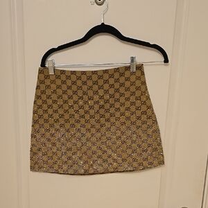 Gucci Tan Patterned Women's Skirt